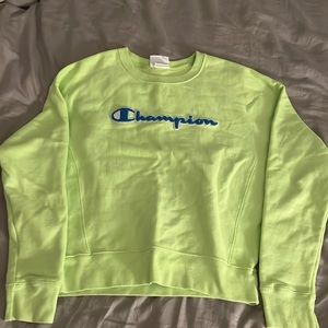 Lime green Champion crew neck